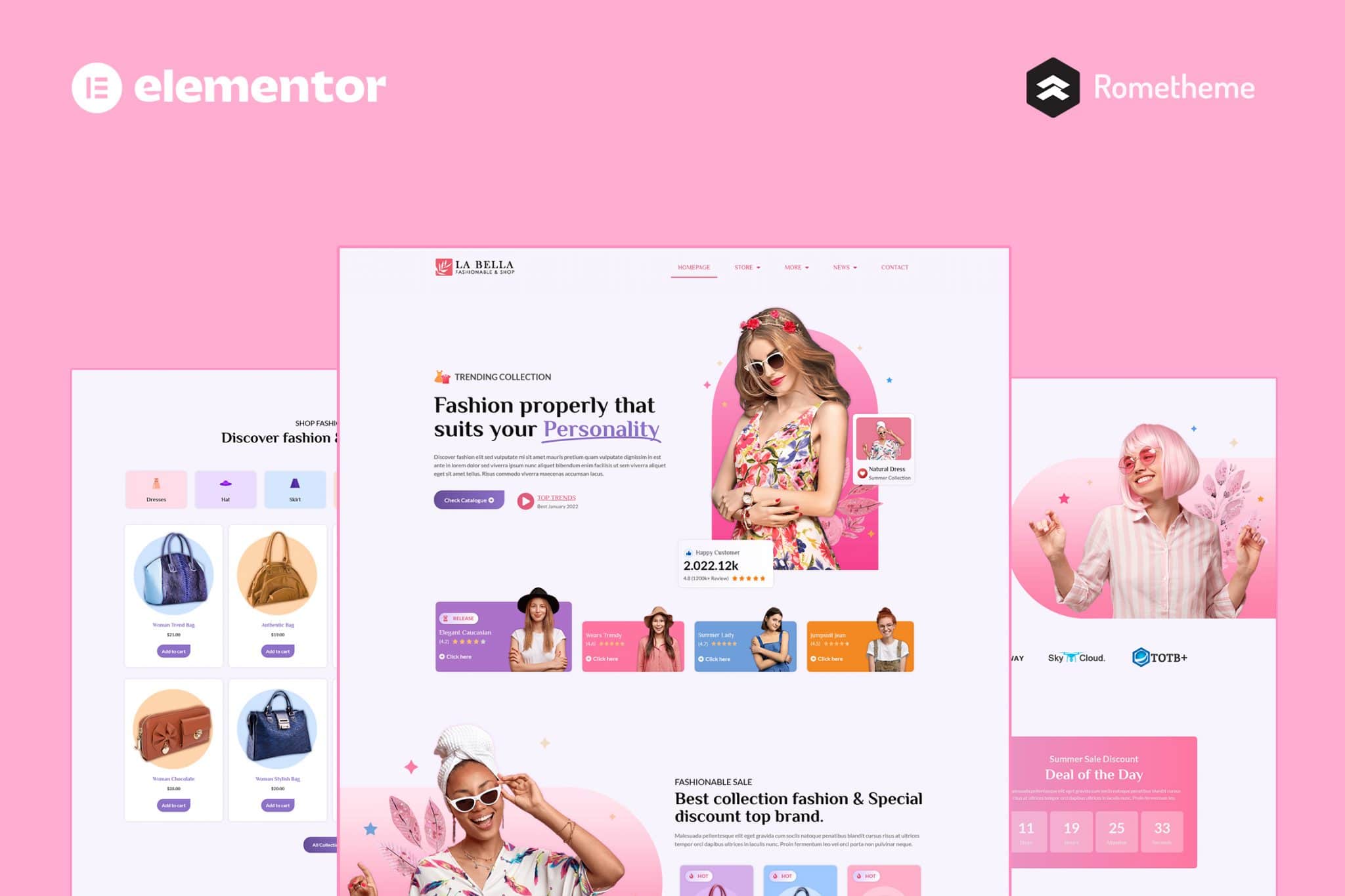La Bella - Fashionable Style Elementor Pro Full Site Template Kit