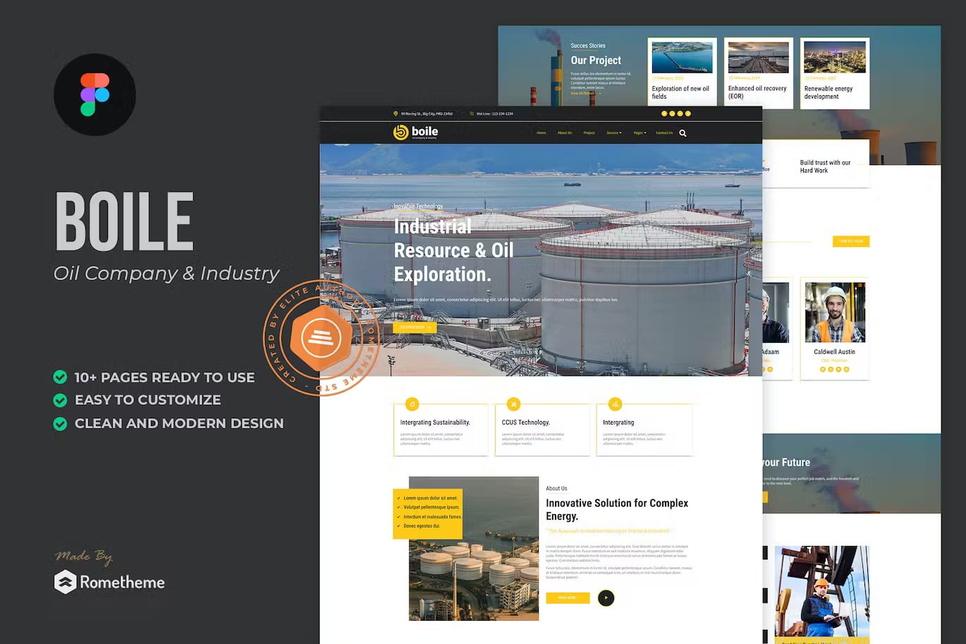 Boile - Oil Company & Industry Figma Template