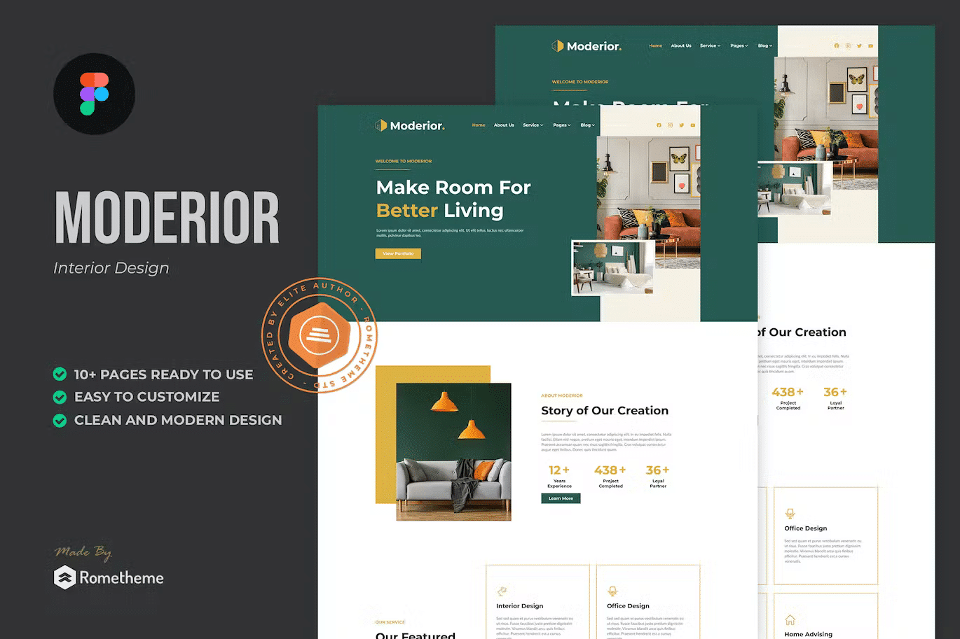 Moderior - Interior Design Figma Template