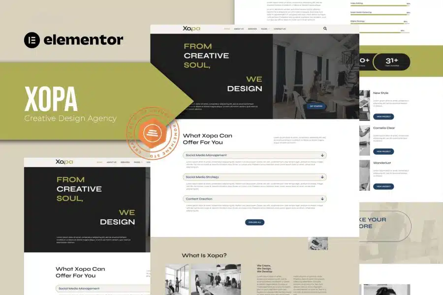 Xopa - Creative Agency Elementor Template Kit - Rometheme