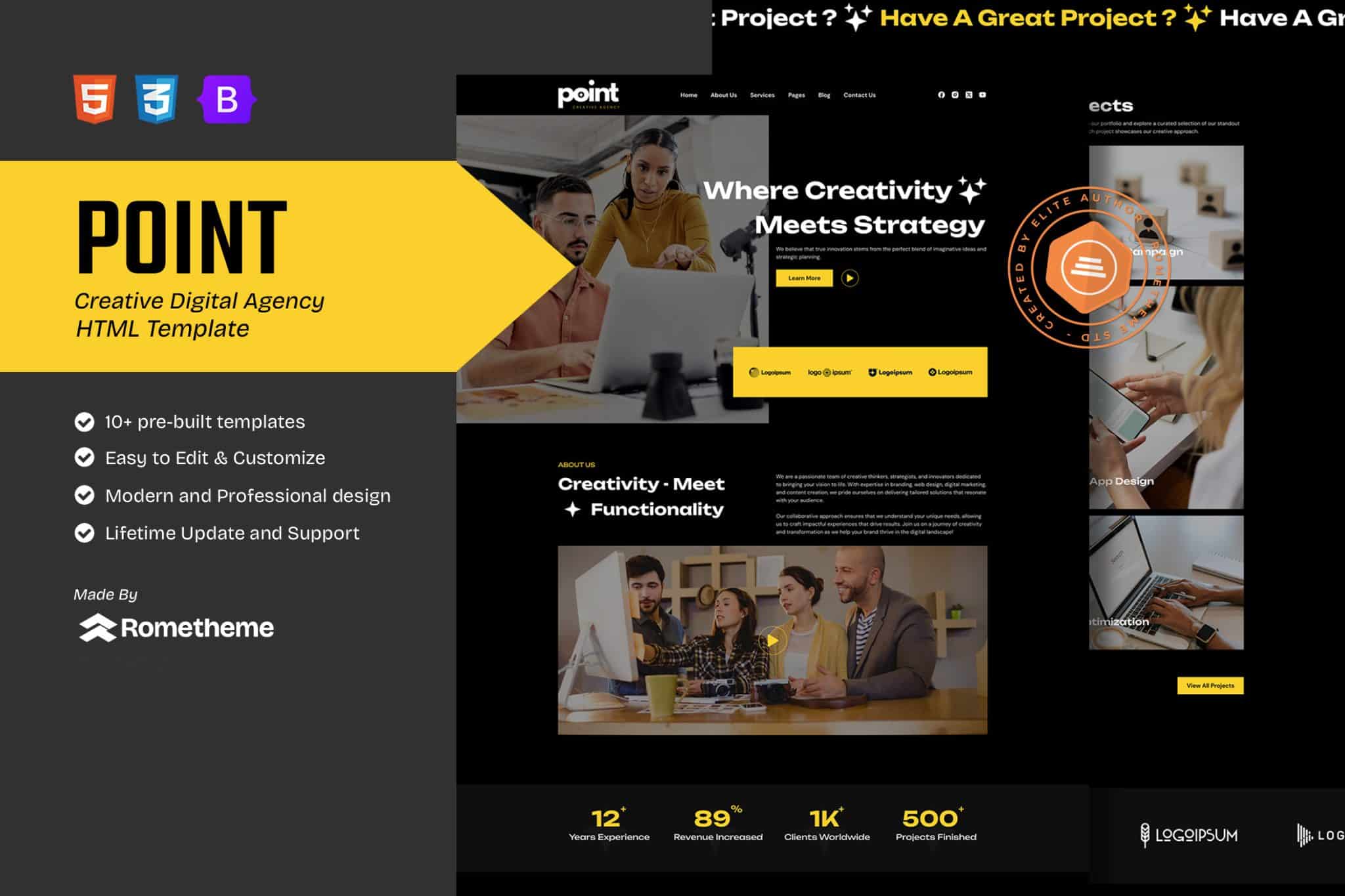 Point - Creative Digital Agency HTML Template - Rometheme