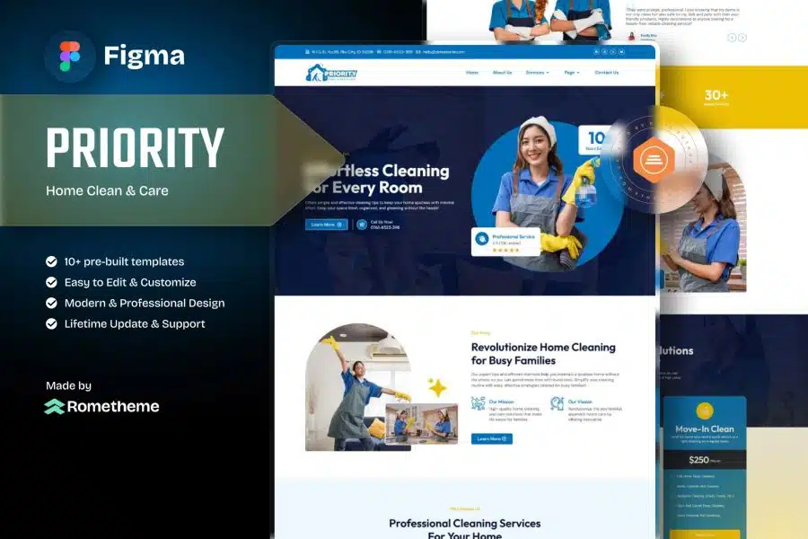 Priority - Home Clean and Care Figma Template