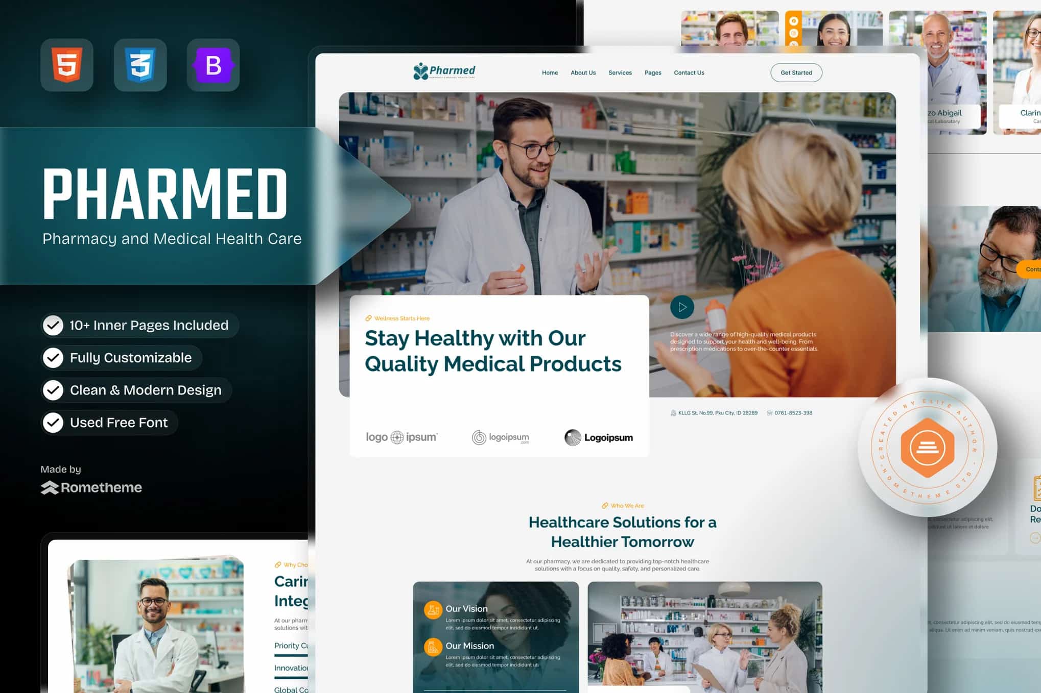 Pharmed - Pharmacy & Medical Health Care HTML Template