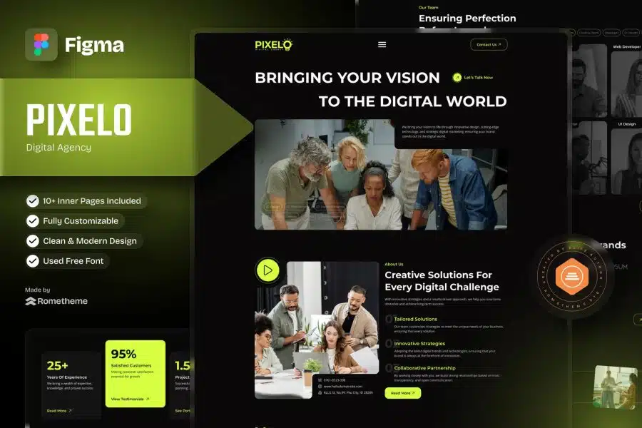 Pixelo - Digital Agency Figma Template