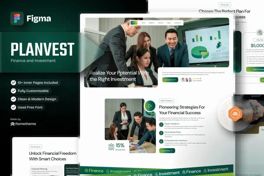 Plantvest - Finance & Invesment Figma Template