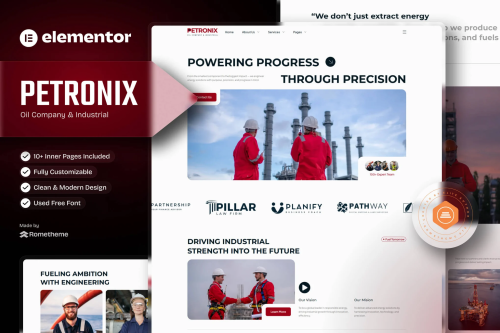 Petronix - Oil Company & Industrial Elementor Template Kit