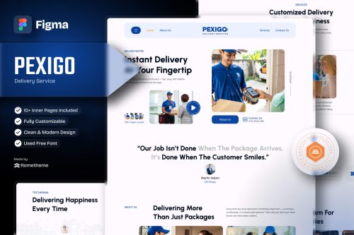 Pexigo - Delivery Services Figma Template