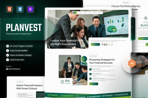 Plantvest - Finance & Investment HTML Template