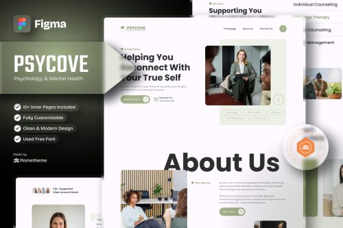 Psycove - Psychology & Mental Health Figma Template