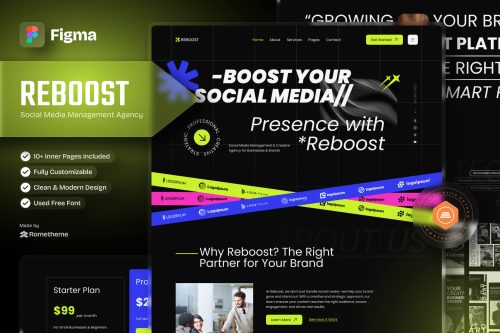 Reboost - Digital Marketing Agency Figma Template