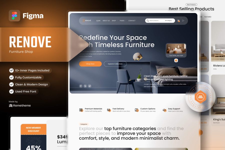 Renove - Furniture Shop Figma Template