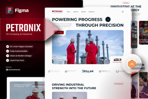 Petronix - Oil Company & Industrial Figma Template