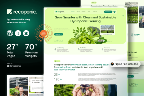 Recoponic - Agriculture & Farming WordPress Theme
