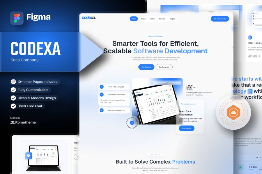 Codexa - Saas Company Figma Template