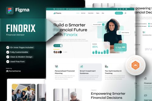 Finorix - Financial Advisors & Wealth Management Figma Template
