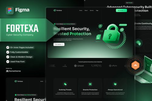 Fortexa - Cyber Security Company Figma Template