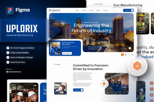Uplorix - Industrial Manufacture Figma Template