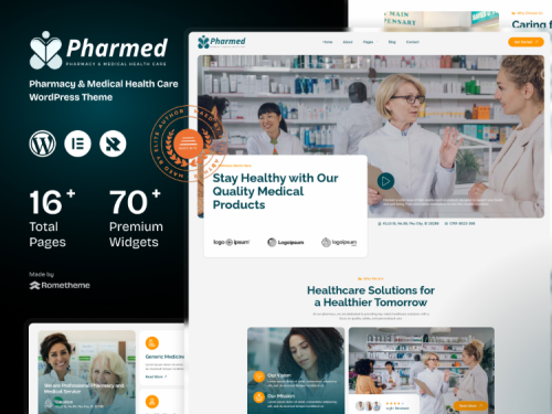 Pharmed - Pharmacy & Medical Health Care WordPress Theme