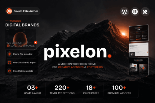 Pixelon - Creative Digital Portfolio WordPress Theme