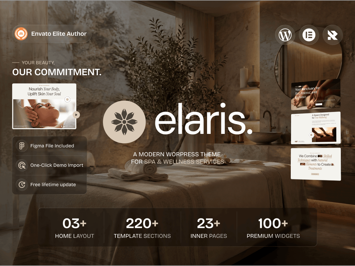 Elaris - Spa & Wellness Services WordPress Theme